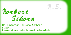norbert sikora business card